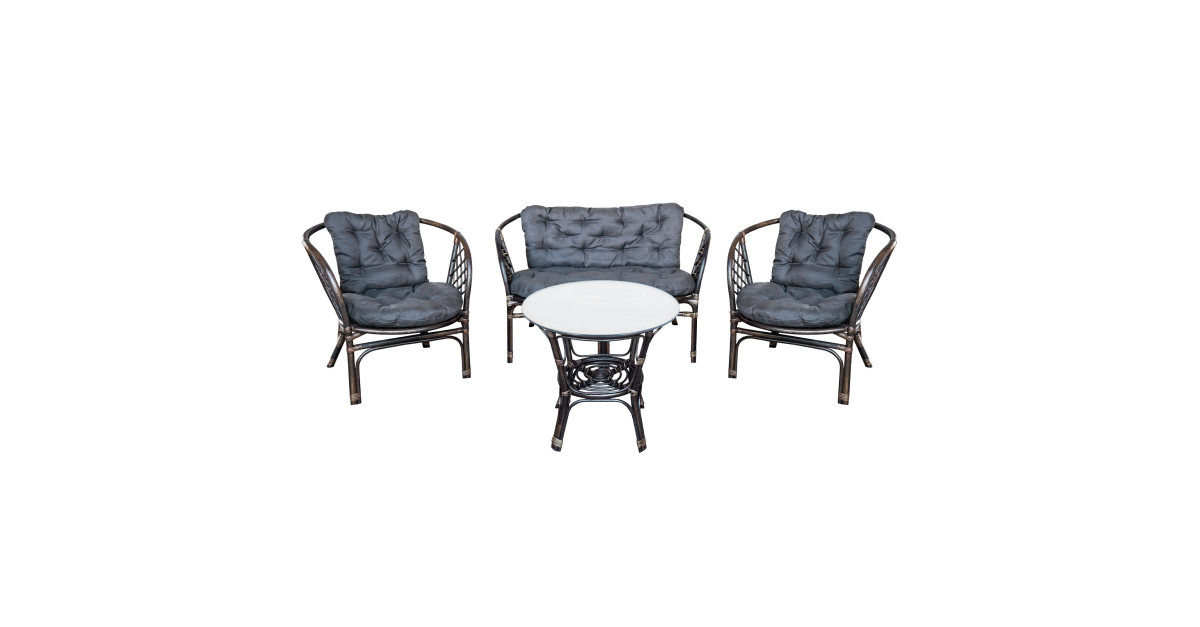 Rattan szett Bahama AGA MR3000-D.GREY - sötétbarna/szürke | Kerti ...