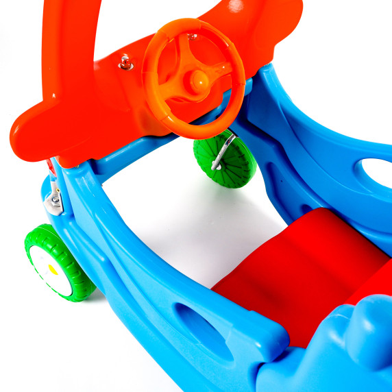 Autó formájú lábbal hajtós jármű AGA DS3902-BLU-RE - Kék/piros