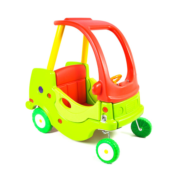 Autó formájú lábbal hajtós jármű AGA DS3902-GRN-RE - Zöld/piros