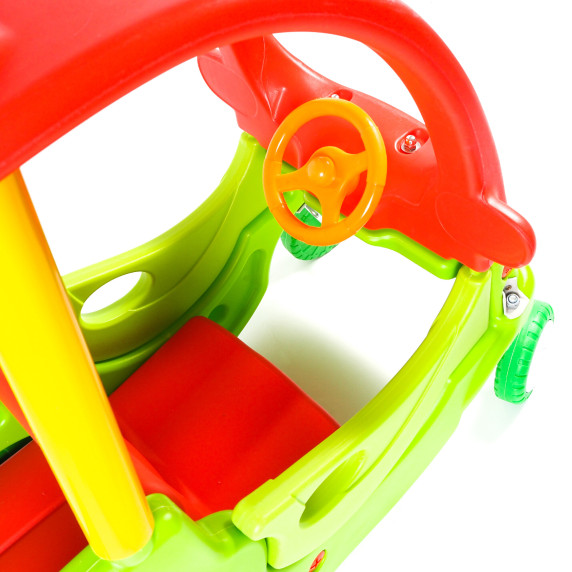 Autó formájú lábbal hajtós jármű AGA DS3902-GRN-RE - Zöld/piros