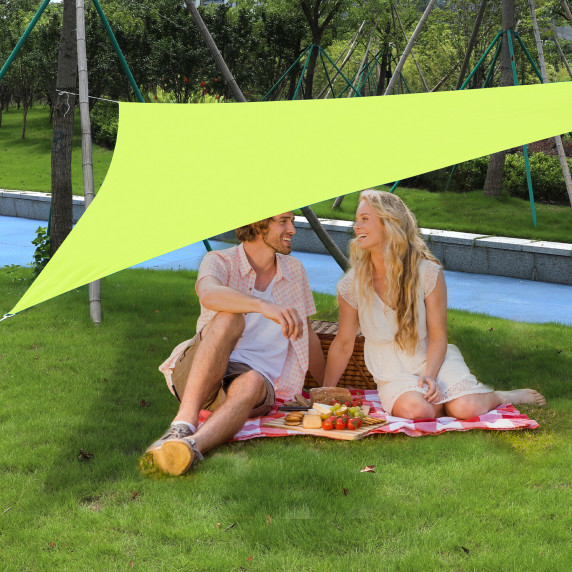 Háromszög alakú árnyékoló, napvitorla 3x3x3 m AGA MR2139 - Light Green - világos zöld