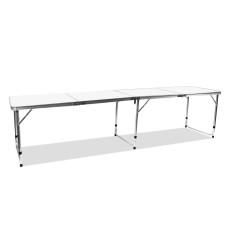 Masă de camping pliabilă  240 x60 x 70/60/55 cm - AGA MR2092-White - Alb - 