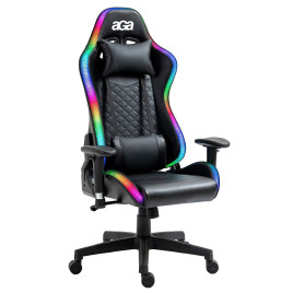 Gamer kreslo s RGB podsvietením AGA DS5002 - čierne - 