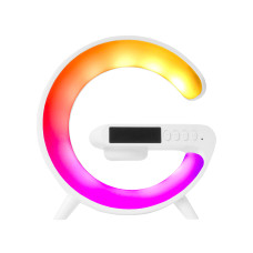 Lampă LED RGB 5 in 1 cu încărcător wireless - AGA DS5108-WHI - Alb - 