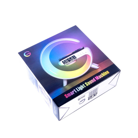RGB LED lámpa 5 az 1-ben Aga vezeték nélküli töltővel - fehér