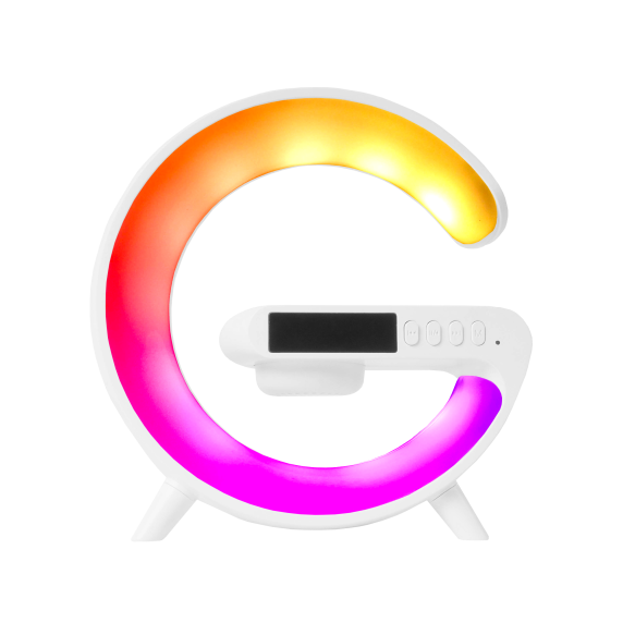 RGB LED lámpa 5 az 1-ben Aga vezeték nélküli töltővel - fehér