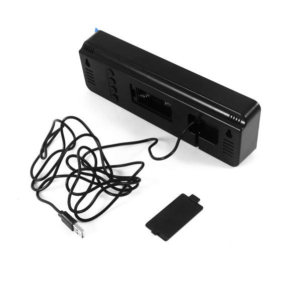 Digitálne hodiny s budíkom AGA DS5114-WH-BL - modré