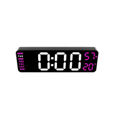 Ceas digital cu alarmă -  AGA DS5114-WH-PUR - Mov - 