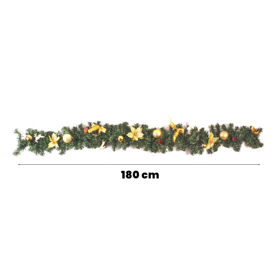 Vianočná girlanda 180 cm AGA ANT3957 - zlatá