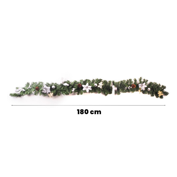 Karácsonyi girland 180 cm AGA ANT4138 - ezüst
