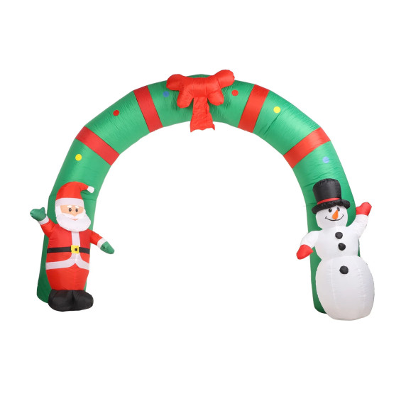 Felfújható LED Mikulás és hóember kapuval 240 cm Aga SUN1075 Felfújható LED Mikulás és hóember kapuval 240 cm Aga SUN1075