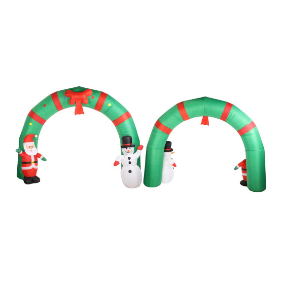 Felfújható LED Mikulás és hóember kapuval 240 cm Aga SUN1075 Felfújható LED Mikulás és hóember kapuval 240 cm Aga SUN1075