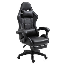 Scaun Gaming cu suport pentru picioare - Aga DS5001-BLA - Negru - 