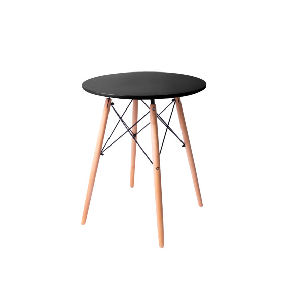 Masă rotundă stil scandinav - 60 cm - AGA MR2030 -  Neagra