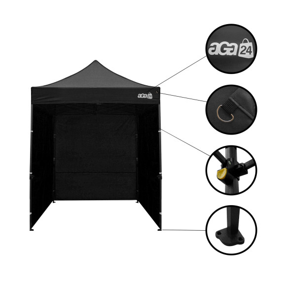 Pavilion grădină - Aga AGA MR1600-black - 2 x 2m negru