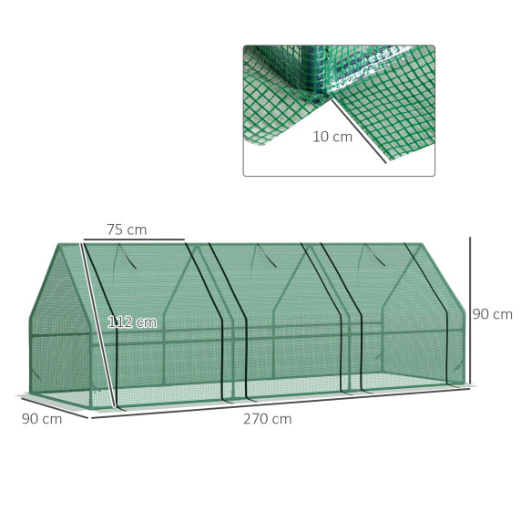 Záhradný fóliovník 270x90x90 cm AGA DSA2311/01-0469
