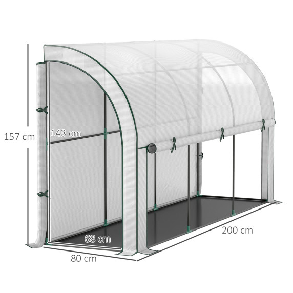 Fal melletti fóliasátor 300x80x157 cm AGA DSA2313/84H-195V01WT