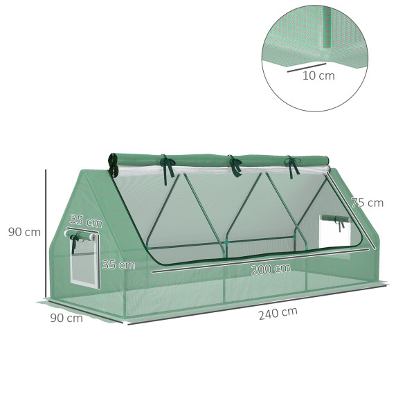 Záhradný fóliovník 240x90x90 cm AGA DSA2315/845-770V00GN