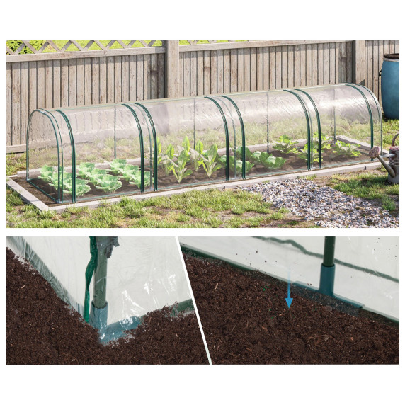 Záhradný fóliovník 395x100x80 cm AGA DSA2317/845-234V03CR