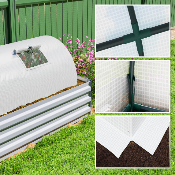 Záhradný fóliovník 300x80x45 cm AGA DSA2322/845-769V01WT - transparentný