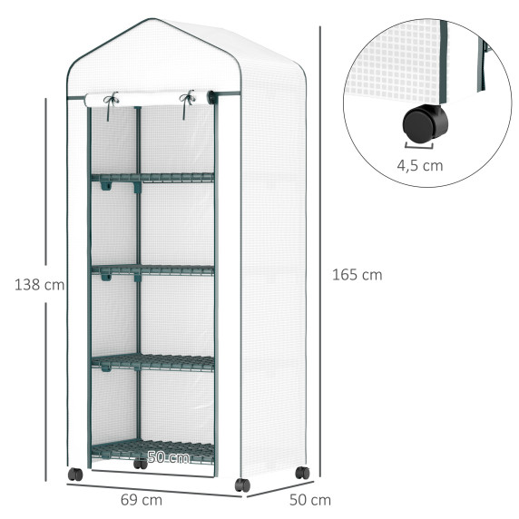 Fóliasátor 165x69x50 cm AGA DSA2323/845-228V05WT
