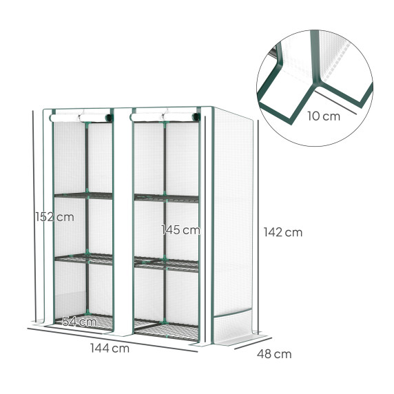 Kerti fólasátor 144x48x152 cm AGA DSA2330/84H-241V00WT