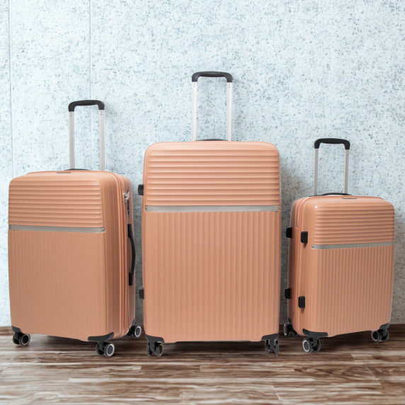 Bőrönd szett AGA Travel MR4679 - Cinnamon - Bézs (fahéj)