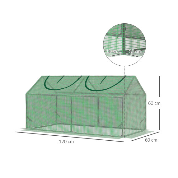 Fóliasátor 120x60x60 cm AGA DSA2319/845-368V03