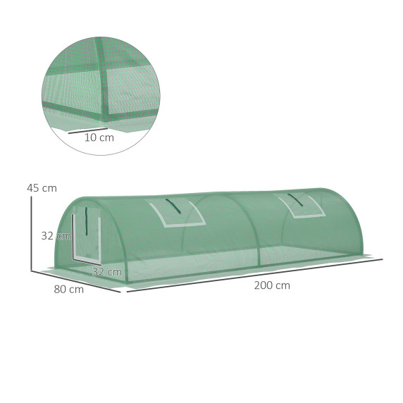 Záhradný fóliovník 200x80x45 cm AGA DSA2320/845-769V00GN