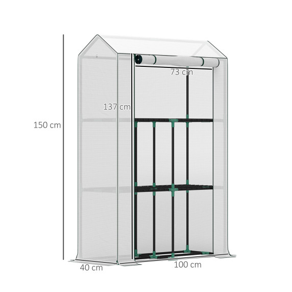 Kerti fóliasátor 100x40x150 cm AGA DSA2329/84H-199V00WT