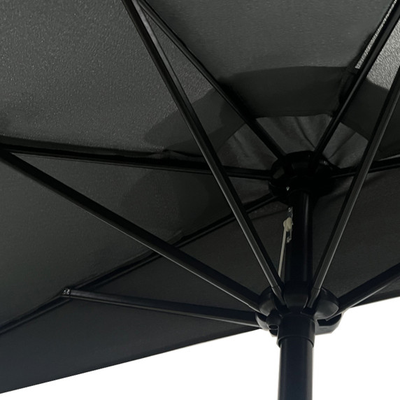 Félkör alakú napernyő CLASSIC 270 cm AGA MR2051-Dark Grey - sötétszürke