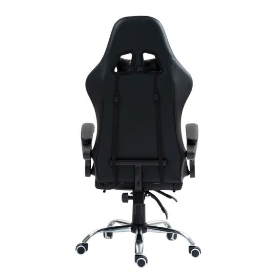 Scaun gamer cu suport pentru picioare AGA DS5011 - negru/roșu