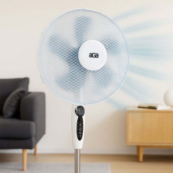 Ventilator de podea cu funcție telecomandă - 43 cm AGA MR8113 - Alb