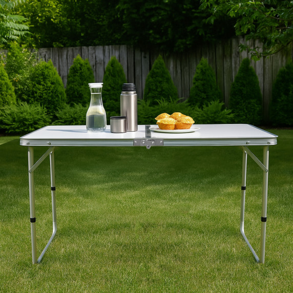 Masă pliabilă de camping 120x60x53/62/70 cm - AGA DS584