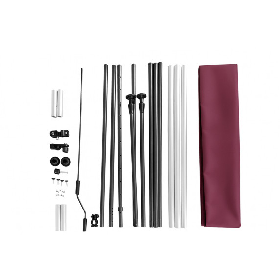 Teleszkópos napellenző 350x120 cm AGA DS583-BUR - Burgundi