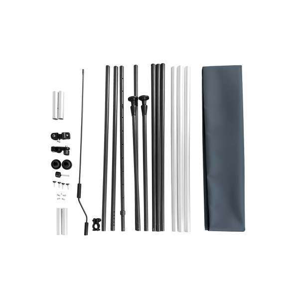 Teleszkópos napellenző 300x120 cm AGA DS582-GRY - Szürke