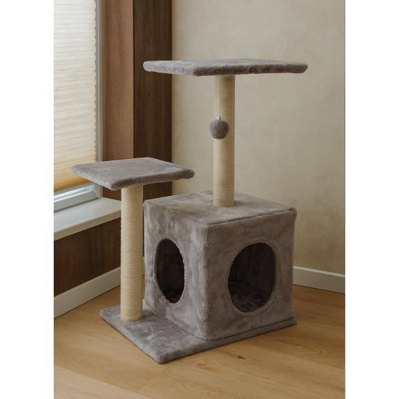 Macska kaparófa 30x45x70 cm AGA DS347-LIGHT GREY - Szürke
