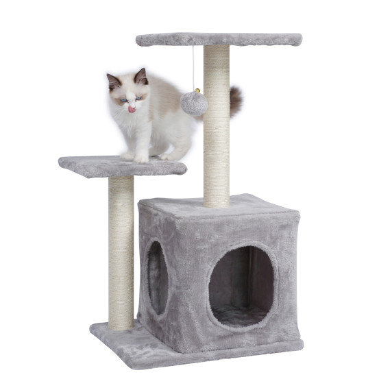 Macska kaparófa 30x45x70 cm AGA DS347-LIGHT GREY - Szürke