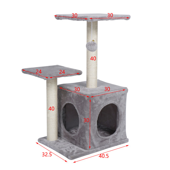 Macska kaparófa 30x45x70 cm AGA DS347-LIGHT GREY - Szürke