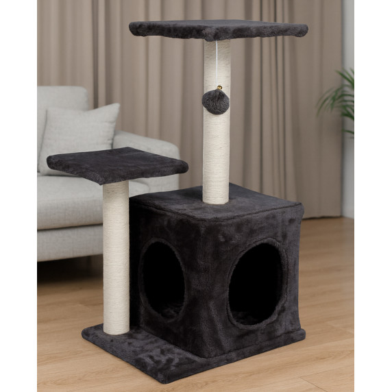 Macska kaparófa 30x45x70 cm AGA DS347-BLACK - Fekete