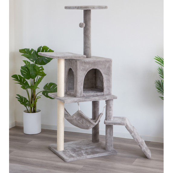 Stâlp de zgâriat pentru pisici 42x49x136 cm AGA DS345 - Gri
