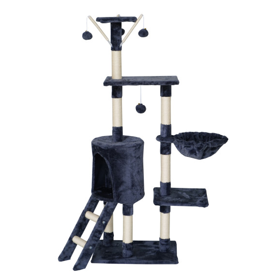 Stâlp de zgâriat pentru pisici Aga 55x36x136 cm Gri închis