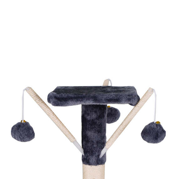 Stâlp de zgâriat pentru pisici Aga 55x36x136 cm Gri închis