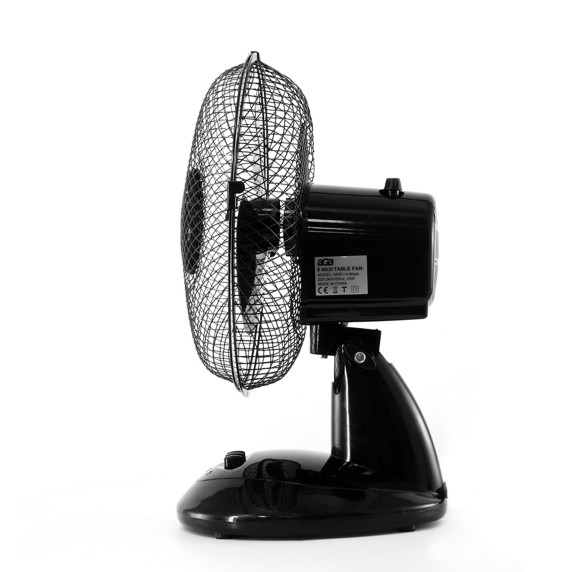 Ventilator de masă  - AGA MR8114-BLACK -  23 cm negru