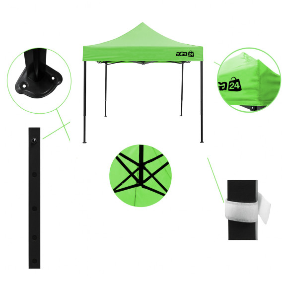 Stand de vânzare fără pereți laterali 3×3 m –AGA MR1701-LightGreen – Verde