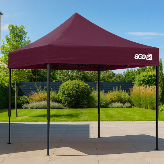 Stand de vânzare fără pereți laterali 3×3 m –AGA MR1701-DarkRed –  Roșu închis