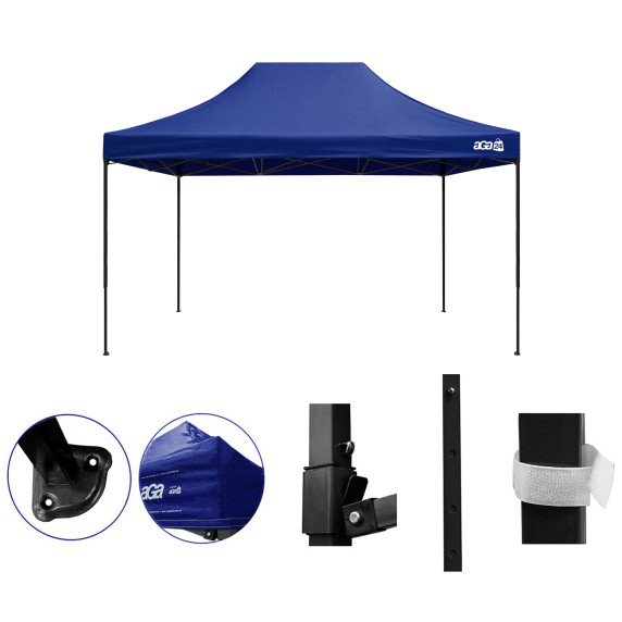 Stand de vânzare fără pereți laterali 3 x 4,5 m  – AGA MR1702-DARKBLUE –  albastru