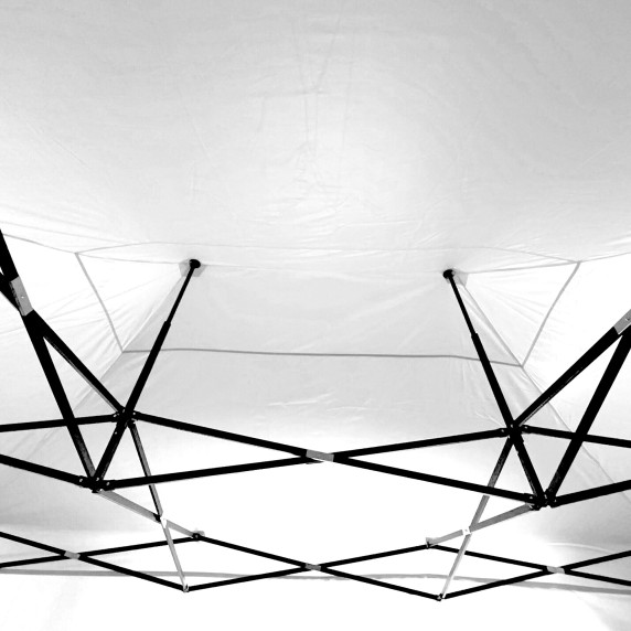 Stand de vânzare fără pereți laterali 3 x 4,5 m – AGA MR1702-WHITE – alb