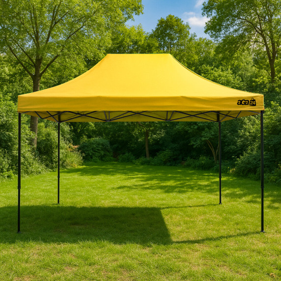Stand de vânzare fără pereți laterali 3 x 4,5 m – AGA MR1702-YELLOW – galben