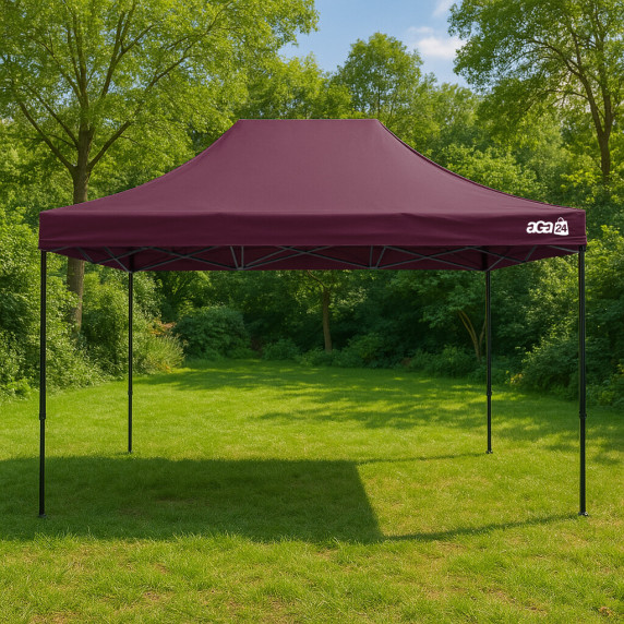Stand de vânzare fără pereți laterali 3 x 4,5 m  – AGA MR1702-DARKRED –  roșu închis